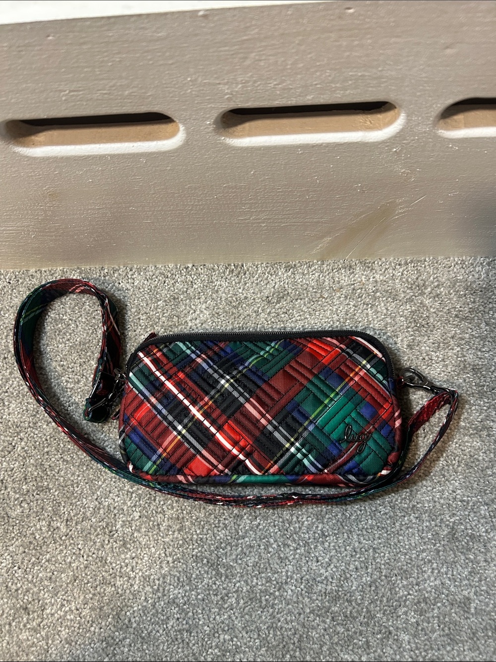 Lug Coupe XL Quilted Plaid Crossbody Bag in Red, Green & Blue